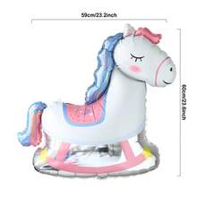 Pastel Birthday Decorations, 106pcs Pastel Balloons With Rocking Horse Hot Air Balloons For Birthday Party Favors Rainbow Gender Reveal Party Unicorn Decorations Bedroom Home Decor - Pastel - View 2