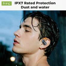 HTC NE12 KI-Übersetzungs-Ohrhörer mit offenem Ohrdesign, Hochwertige Audioqualität, nahtlose Kommunikationsübersetzung, ideal für Geschäft, Studium und Reisen