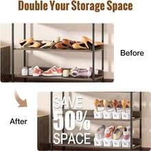 10/20pcs Organizer Slot Sepatu, Cocok Untuk Lemari, Rak Sepatu Untuk Pengorganisasian Lemari, Rak Penyimpanan Slot Sepatu, Rak Penyimpanan Sepatu, Hemat Ruang, Cocok Untuk Area Masuk - MultiWarna - View 5