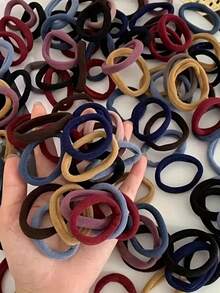 50 pièces/100 pièces Élastiques à cheveux sans couture pour boucles de cheveux, sans dommage pour les cheveux, pour attacher les cheveux, haute élasticité, élastiques, accessoires colorés pour cheveux, pas trop serrés