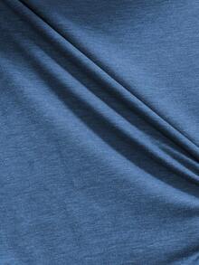 Áo thun nữ tay dài cổ tròn dáng rộng, màu trơn thanh lịch, chất liệu polyester dệt kim, thời trang thu đông, thiết kế hình trái tim, phù hợp cho phái nữ mặc thường ngày vào mùa xuân. - Màu xanh lam - Xem 6