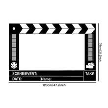 2D电影主题派对横幅、电影之夜拍照背景、大型电影之夜拍照道具、电影主题派对装饰、相框、电影装饰、生日派对用品 - 彩色 - 查看 4