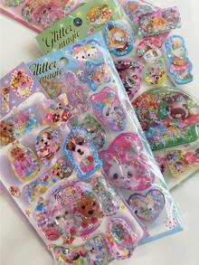 3D Cartoon Animal Water-Filled Decorative Stickers, Suitable For Scrapbooking, Rewards, And Christmas Crafts