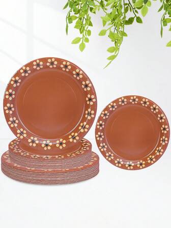 10pcs/20pcs/50pcs 7 Inch 9 Inch Mexican Paper Plates Baby Shower Party Supplies 9 Inch Mexican Plates Terracotta Clay Pottery May 5th Wedding Party Decoration