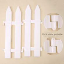 5pcs/10pcs/20pcs Christmas Supplies Tree Fence Scene Decoration Removable Plastic Fence Plastic Fence White Plastic Fence - Multicolor - View 8