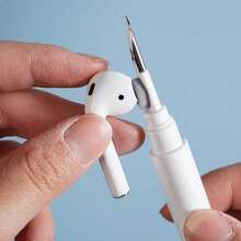 1pc Wireless Earphone Cleaning Kit For AirPods Pro - Durable Brush Pen For Computers & Phones, Effective Dust Removal Tool For Daily Use & Travel, Maintenance Essential. - White - View 3