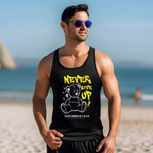 CAMISETA OLIMPICA DEPORTIVA GYM URBAN CASUAL OSOS URBANOS CALACAS CHIDAS ANIME ROCK OH408 - Negro - Ver 1