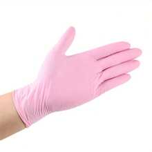 50/100 pezzi Guanti monouso di alta qualità rosa, senza lattice e senza polvere, guanti impermeabili durevoli per pulizie domestiche, con dita in canapa, multiuso adatti per lavorazione e preparazione di alimenti, cucina, pittura, salone di bellezza, regali per le feste, articoli essenziali per la pulizia domestica (senza scatola) disponibili nelle taglie S, M, L