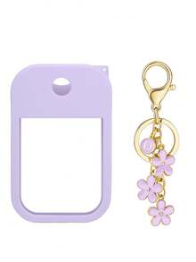 2 件 Touchland 1 盎司（30 毫升）洗手液喷雾瓶保护套，26 个花朵和字母喷雾瓶标记，硅胶防摔防撞保护套，带钥匙扣设计，方便旅行携带，可挂在包、钥匙或儿童背包上，耐磨、防水、可重复使用 Touchland 洗手液喷雾保护套，旅行、户外、礼物、万圣节礼物、圣诞节礼物 - 紫色 - 查看 27