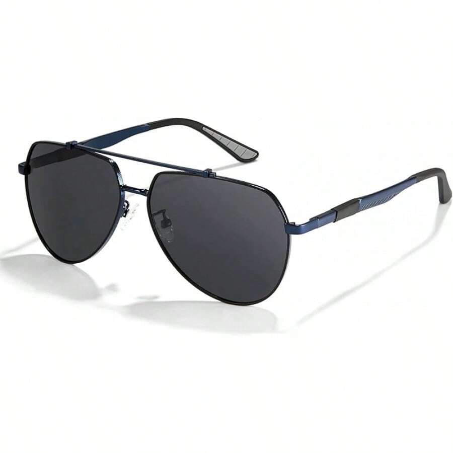 Lentes de Sol Hombres Lentes Piloto Hombres y Mujeres Lentes Antireflejantes Protección UV para Conducir Viajes - Negro - Ver 1