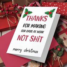 1 件。感谢您让我们的工作日不那么忙碌 - 圣诞快乐 - 有趣可爱的圣诞贺卡 - 送给朋友、家人或同事的节日礼物 - 均碼 - 查看 7