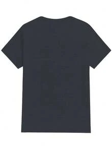 Camiseta de Manga Corta para Hombre Estilo Francés Divertido |   Top de Verano con Cuello Redondo, Patrón Geométrico, Estilo Casual, Tela Ligeramente Elástica, Ajuste Regular - Verde - Ver 10