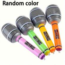 Bộ 1/2/4 chiếc micro bơm hơi, phụ kiện bơm hơi PVC, trang trí KTV, trang trí tiệc, micro, trang trí sân khấu biểu diễn giải trí, phụ kiện tiệc bơm hơi, bóng bay, quà tặng - Nhiều màu - Xem 3
