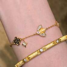 1pc Brushed Bee Bracelet Is A Niche Design Of A Medieval And Exquisite And Versatile Bracelet - Little Bee Bracelet - View 4