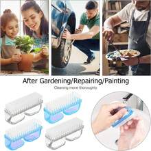 Larbois Dle Grip Nail Brush, Fingernail Scrub Cleaning Brushes For Toes And Nails Cleaner Pedicure Brushes For Men And Women