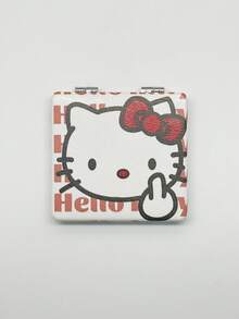 1pc Foldable Makeup Mirror, Portable Handheld Cartoon Square Compact Mirror, Cute Gift - Multicolor - View 10