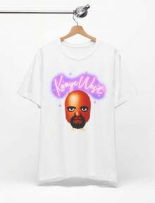 West Matt WiiSports Airbrush Shirt, KanyeShirt, Funny Shirt, Meme Shirt, Vintage 80s Airbrush Tee - trắng - Xem 1