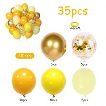 35/60 pièces Ensemble de ballons en latex épais violets, ballons premium de 12 pouces vert sauge, bleu canard, jaune rétro, brun noix de coco. Avec des ballons confettis. Idéal pour les anniversaires, mariages, révélations de sexe, baby showers, fêtes de tournesols, remises de diplômes, décorations de fête.