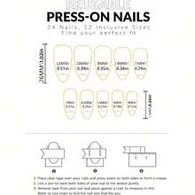 Wearable Medium And Long Rainbow Flower Yellow Star White Cloud Pointed Nail Sticker With Jelly Glue And Nail File - 彩色 - 查看 6