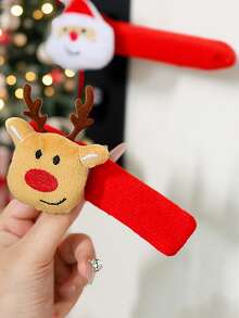 1 pieza Decoraciones para manijas de puertas navideñas, Papá Noel, Calcetines navideños, Alce, Cubiertas para manijas de puertas con diseño de árbol de Navidad, Protectores de habitación, Decoraciones de árbol de Navidad, Cubiertas de habitación, Adecuado para puertas de dormitorio, Puertas, Decoraciones de fiesta, Decoraciones navideñas para el hogar