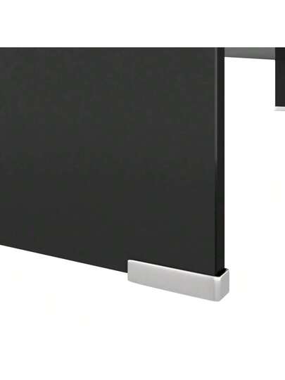 VidaXL TV St /Monitor Riser Zwart 110x30x13 Cm Glass view 6