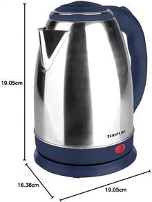 Caront de Tauro|Hervidor eléctrico|Hervidor Inalámbrico|2 litros|1000 vatios|Acero inoxidable|Duradero|Hervir en cuestión de minutos|Base desmontable|Apagado automático - Azul marino - Ver 3