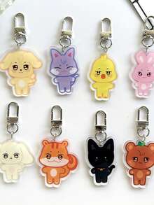 1 件卡通钥匙扣，ANITEEZ 可爱亚克力钥匙扣包配件，Kpop Yunho Yeosang 粉丝礼物 - 彩色 - 查看 10