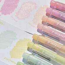 香水气味闪亮荧光笔 4 件/1 套 12 色闪光荧光笔荧光笔荧光凝胶笔斜头标记粉色和可爱荧光笔回到学校学校办公文具下划线突出显示广泛多彩彩绘文具学校用品