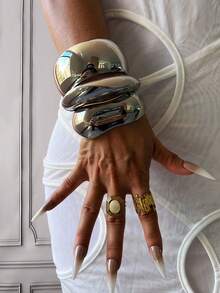 3pcs/1pc Charm Cuff Bracelets,Gold Bangles,Wide Bangles, Chunky Bracelet, Bracelet Set, Wide Bracelet, Bracelet For Women,Gift For Her