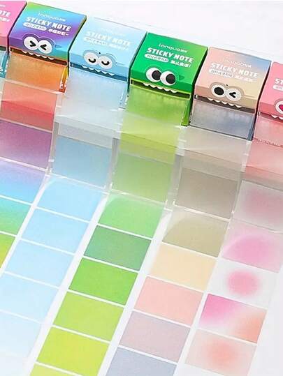 105pcs/Pack Pearlescent Transparent Memo Pad, Suitable For School Supplies, Gifts, Home Reminders, Highlighting, Note-Taking, Etc.
