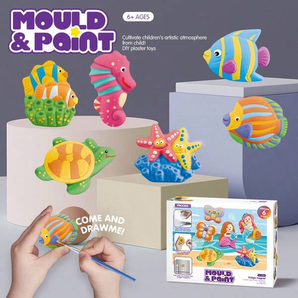 2025 Nuevo Modelo de Pintura de Yeso DIY, Pintura Hecha a Mano Creativa, Graffiti de Color, Regalo Educativo para Niños en Navidad, Regalo de Cumpleaños, Regalo de Navidad, Regalo de Halloween, Regalo Perfecto, Regalo