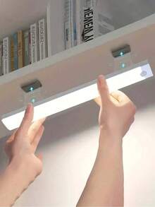 6pcs LED Motion Sensor Cabinet Lights, Wireless Night Lights, Motion Sensor Lights, LED Motion Sensor Lights, Decorative Lights, LED Cabinet Lights, Rechargeable Magnetic Wardrobe Lights, Suitable For Wardrobe, Cabinet, Kitchen, Office Desk, Detachable, USB Powered, 200mAh, 400mAh