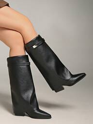 Botas de tacón retro de estilo occidental de color marrón Maillard para mujer, botas hasta la rodilla, botas clásicas, otoño, invierno, pantalones vaqueros occidentales de estilo otoñal 2025 nuevos, botas largas de montar, fiesta