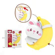 1 طقم إضاءة ليلية للأطفال (مع خطاف) - تصميم أرنب جميل، يهدئ مشاعر الطفل، يخلق بيئة دافئة ومريحة، يتضمن موسيقى مهدئة للنوم، ديكور معلق لعربة الأطفال، إضاءة نوم للغرفة، حماية للعين أثناء تغذية الطفل، مناسب للتعليق على السرير، لعبة تهدئة للطفل، هدية لعبة للطفل (بعض الملحقات بألوان عشوائية)