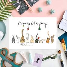 1 件，带信封的搞笑猫咪圣诞贺卡，送给爱猫人士的幽默圣诞礼物，送给男朋友、女朋友、丈夫和妻子的圣诞贺卡 - 均碼 - 查看 4