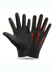 1pc New Windproof Waterproof Warm Motorcycle Winter Riding Gear Cycling Full Finger Touchscreen Gloves For Men - Multicolor - View 5