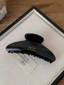 1pc Fashion Solid Color Hair Claw Claw, European And American Style Hair Accessory Claw Clips Hair Clips Hair Jaw Clip Hair Clamps Hair Clutch Hair Catcher Clip, School Stuff, College Fall Winter Hair Accessories Women Vacation Outfits Woman - 黑色 - 查看 5