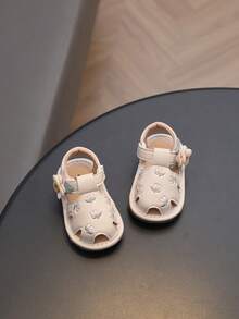 Summer Baby Girls Floral Hollow Out Squeaky Sandals, Cute Soft Bottom Infant Squeaky Shoes That Make Sound, Toddler Walking Shoes For Spring & Autumn