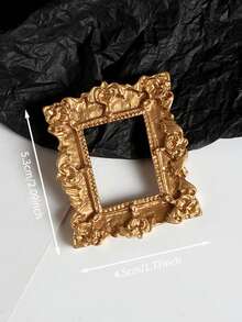 10个/1个复古奢华巴洛克风格树脂相框装饰，圣诞DIY童话娃娃屋迷你相框装饰，适合圣诞娃娃展示，送给家人和朋友的惊喜礼物，珠宝店景观配件