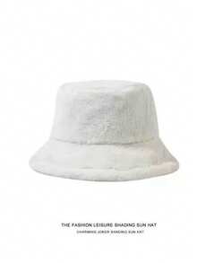 قبعة دلو للخريف والشتاء، لون سادة بصوف الحمل، قبعة نسائية عصرية، هدية مناسبة لعيد الشعب (قبعة مع حبل سحب لضبط الحجم)، ديكور خريفي