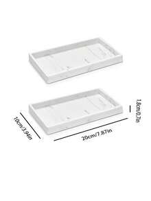 浴室托盘大理石板，2 件托盘浴室托盘大理石托盘硅胶制成，白色大理石纹理，适用于浴室、浴缸厨房水槽和浴室硅胶托盘 - 彩色 - 查看 10