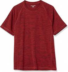 Essentials Men's UPF 50 Quick Dry Short Sleeve Swim Shirt - 紅色 - 查看 7