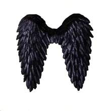 Demon Angel Ghost Elf Black Feather Wing Props Halloween Costume Show Princess Costumes Suitable For Party Cosplay Props. Christmas Carnival New Year.Handmade Feathers May Have Minimal Shedding, Which Is Normal And Does Not Affect Their Functionality.