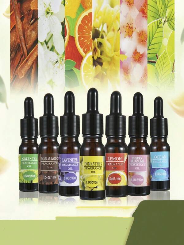 1 pièce~12 pièces Humidificateur d'huiles essentielles/Machine d'aromathérapie/Diffuseur/Parfum de voiture/Huiles essentielles d'aromathérapie, Parfum apaisant de chambre à coucher à base de plantes, 12 types de parfums de la Saint-Valentin, produits de fête, cadeaux