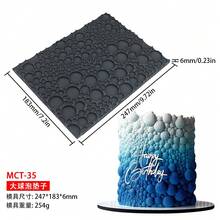 1pc Wavy Sand Dune Fondant Cake Decorating Mold, Silicone Lace Mold For Fondant, Heart Chocolate Lace Mat, Wavy Pattern Embossing Mat And Decor - Flexible Mold For Cake, Chocolate, Resin, Soap, Clay Crafts