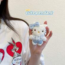 Sanrio Hello Kitty Backpack Charm, Hello Kitty Lace Dress, Cute Hello Kitty Bag Charm, Keychain Decor, Bag Accessory, Back To School Delicate Gift, Suitable For Holiday Party, Birthday, Festival Gift, Cute Cartoon Doll Pendant