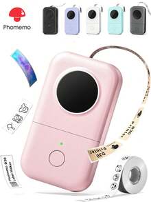 Phomemo 1 Label Maker With 1 Roll Of 12x40mm (0.47in X 1.57in) White Thermal Label Tape - D30 Portable Wireless Label Printer, Handheld, Thermal Printer With No Ink, 203dpi High Resolution Printing, Supports 6/12/14/15mm (0.24in/0.47in/0.55in/0.59in) Thermal Labels, Rechargeable Label Maker With Built-In 1200mAh Durable Battery. - Black - View 2