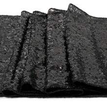 1/6/12Pcs Black Sequin Table Runner Set, Shimmering Sequin Tablecloth, Perfect For Weddings, Parties, Table Decorations, Banquets, Holidays,  Wedding Supplies, Home Decor, Western Decor,St Patrick's Day,Room Decor,Spring Decor, Living Room Deccor,Bachelorette Party,Easter, Graduation Ceremonies, And Bridal Gifts, Making It The Ideal Choice For All Festive Occasions. - 黑色 - 查看 4