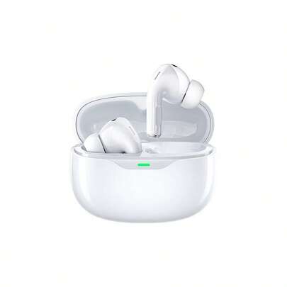 REMAX CozyPods W26N Earphones With Deep Noise Cancellation, Clear Vocals, Ultra-Low Latency In Gaming Mode, And 42-Hour Battery Life. Available In Moonlight White.