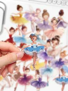 50pcs Ballet Stickers For Notebooks, Diaries And Phone Cases - Multicolor - View 6